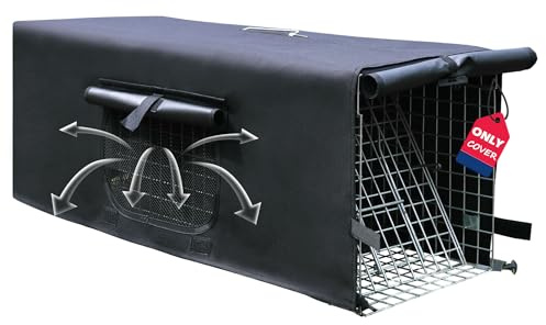 Cubierta de jaula de trampa para animales vivos, cubiertas de jaula para jaula de trampa de animales pequeños, cubiertas de trampa para gatos salvajes para jaula de trampa de animales humanos de 1