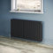 ZANOFIRA 600x1216 mm Anthracite Flat Panel Horizontal Designer Radiators Double Column Modern Central Heating Radiator Rad for Kitchen, Hallway, Living Room