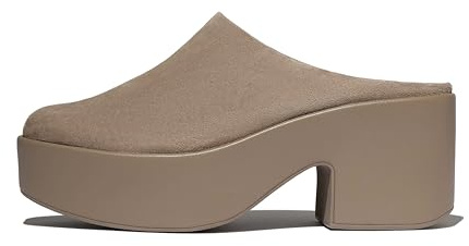 Fitflop Mules da Donna con Tacco in camoscio Platfforms, Tortora, 39 EU