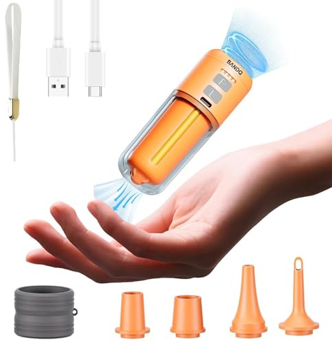 Air Pump for Inflatables with 2000 mAh Battery & Camping Light，4.5kPa Pressure and 430L/min ，Ultra-Fast and Mini Electric Air Pump, Inflate Deflate for Air Mattress, Pool Floats, Vacuum Storage Bags