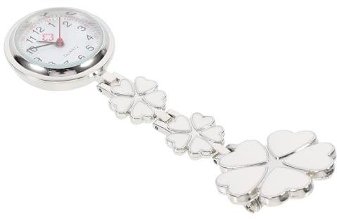 Angoily Orologio da Infermiera Appeso a Forma di Cuore in Lega di Zinco Resistente, Mini Orologio da Tasca per Donna, Design Semplice e Pratico per Ospedaliero e Studenti Infermieri