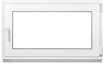 Komforta - Ventana de plástico premium para sótano, 1000 x 500 mm, 1000 x 500 mm, 100 x 50 cm, doble acristalamiento, DIN derecho, función giratoria
