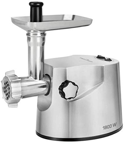 ProfiCook PC-FW 1172 - Picadora de carne profesional - Cuchilla con hoja de acero inoxidable - 1800 Watts - Color plata