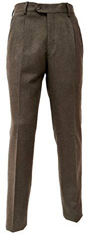 Mac Lain Pantalone Classico Lana Due pinces Flanella Made In Italy Tasca America M2204 taglia 54 colore Biscotto