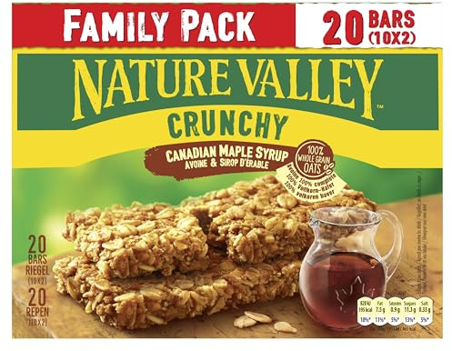Nature Valley Crunchy Canadian Maple Syrup Family Pack Cereal Bars 420g (Pack of 6)