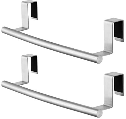 KES Appendi Asciugamani Cucina Porta Strofinacci Cucina Acciaio Inossidabile SUS304 Porta Salviette Barra Canovaccio Porta Porta Asciugamani 2 Pezzi, KTH200S26-2-P2