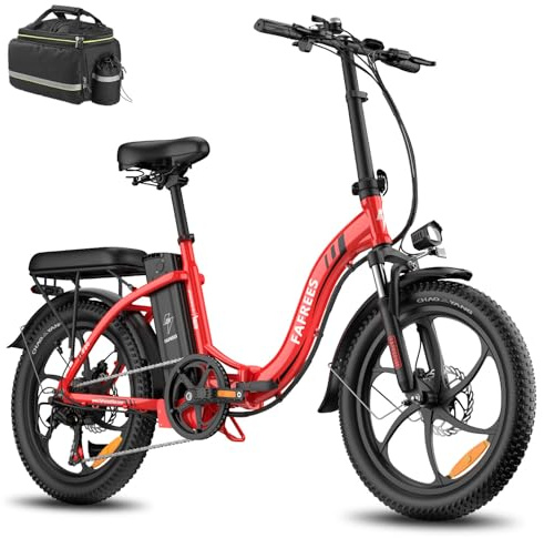 Fafrees Official Electric Bike for Adults,130KM Range, UK Legal Folding E-Bike 250W, 36V 16AH Removable Battery, 7-Speed, 20 inch City & Mountain Electric Bicycle,Lightweight & Portable