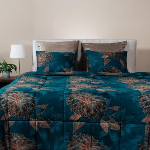 Zelesta Wonderbed Couette 4 Saisons - Sans Housse, Hiver et Été Chaude - Lavable, Hypoallergénique (Royal Flowers, 140x200cm)