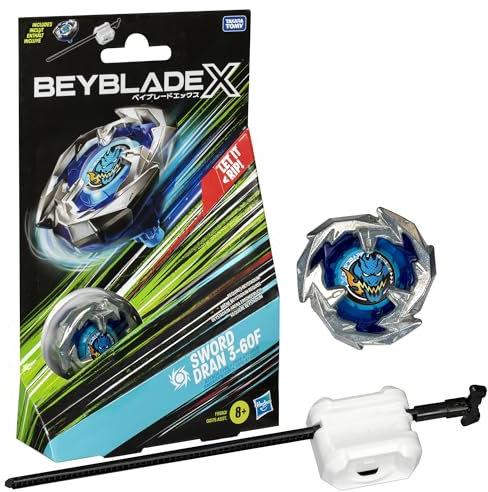 Beyblade X, Starter Pack Sword Dran 3-60F avec Toupie de Compétition, Lanceur, Jouets pour Enfants à Partir de 8 Ans, pour Garçons et Filles