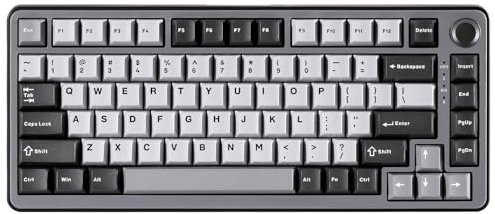 YUNZII RT75 - Teclado para juegos de disparador rápido, interruptor magnético, accionamiento ajustable, diseño del 75 %, teclado mecánico TKL, teclas RGB PBT (negro, interruptor Outemu)