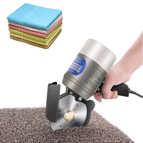 MAIMAILE Coltello Rotondo Elettrico Portatile da 350 W, taglierina elettrica rotativa per Tessuti, Cavo di Alimentazione 1,8 M/3 M/5 M (5,9 Piedi/9,8 piedi/16,4 Piedi) Opzionale