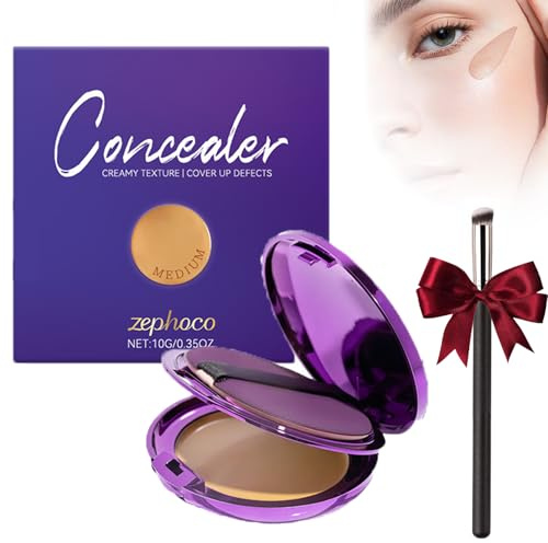 Matte Concealer Für Gesicht Und Körper, Augenkontur-Korrektor Mit Farbiger Tonerde, Make-up-Concealer – Feuchtigkeitsspendend & Aufhellend, Feuchtigkeitsspendender Concealer (Mittel)
