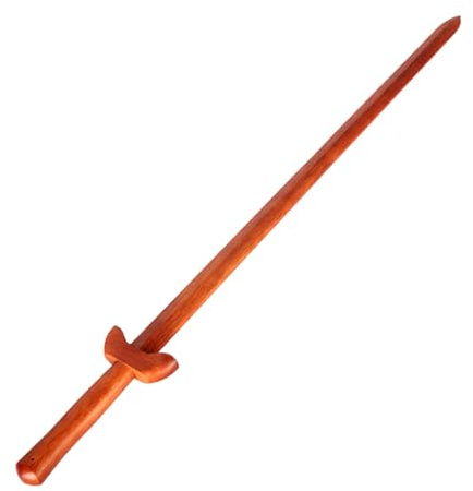 HJHUUA Espada de Tai Chi de Madera Maciza,Espada de Práctica de Madera,Bokken Artesanal,Katana de Madera para Regalos,Práctica de Artes Marciales,Accesorios y Juegos de rol - 86 cm