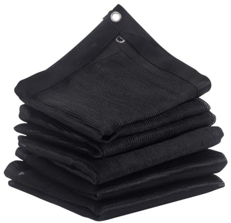 Lawnoval Sonnensegel, 2 x 2 m, für schwarzes Polyethylen-Gewächshaus, Schattiernetz mit Ösen, Sonnenschutz zum Schutz, Wärme für Isolierung und atmungsaktives Design, 2 x 1 für m