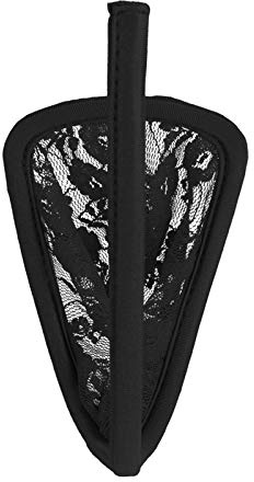 Élégant sous-vêtements pour Hommes C-String Bikini Thong Slips sous-vêtements Floraux en Dentelle (Color : Black, Size : One Size)