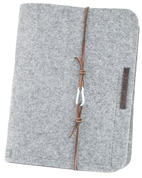 Ringbuch Filz grau A4 Ringordner PERSONALISIERT Ordner Name Kalender Leder Geschenk Abschluss Schule Abitur Ausbildung Studium Karabiner lässig 2,2cm, 2 Ringe