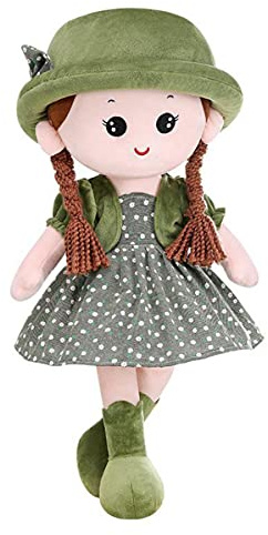 Adorable Baby Girl Rag Doll Soft Cuddly Ragdoll Princess Doll with Removable Dress & Hat Soft Stuffed Plush Toy Dolls for Girls Age 0+, First Doll Baby Shower Present Girl Birthday Christening Gift