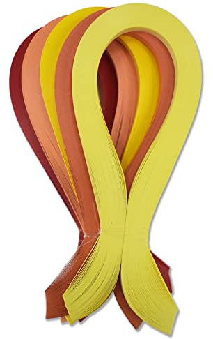CrafTreat Reusable Yellow Quilling Paper Strips for Craft Work - 500 Quilling Strips 5mm 30 cm Length - Paper Quilling for Decorating Cards, Gift Bags, Picture Frames and Scrapbooking