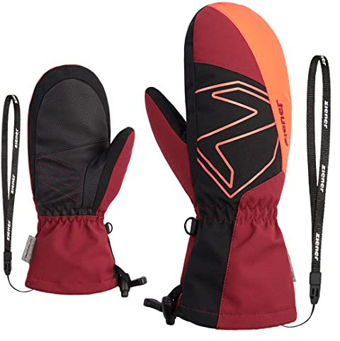 Ziener Kinder LAVALINO Ski-Fäustling/Wintersport | wasserdicht, extra warm, Wolle, red Cabin, 4,5