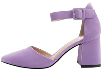 Rio Fiore Tacones de Mujer, Zapatos de tacón con Tiras, Morado, Textil, 7 cm Tacón Bloque, Zapatos con Correa en el Tobillo A0142-16 (Purple, 37 EU)