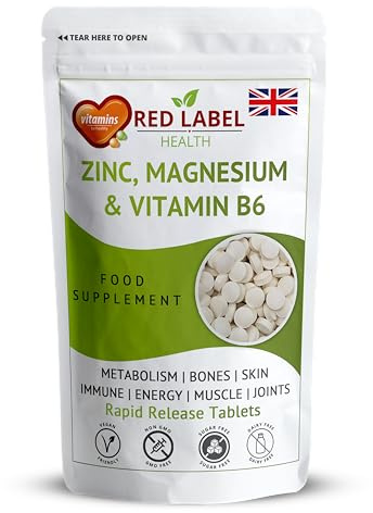 Zinc Magnesium and Vitamin B6 Tablets Supplements for Men & Women, Pack of 120 Tablets (4 Months Supply), High Strength Sleep Aid, Muscle Recovery, Better Sleep, UK