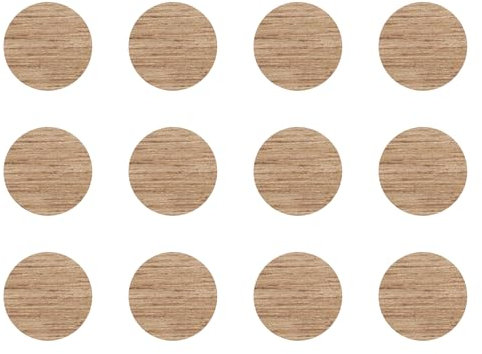 cyclingcolors 12x Copriviti adesivi 40 mm plastica viti copertura coperchi tappi riparazione mobili, Chêne doré