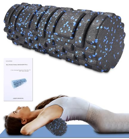 Faszienrolle mit 3D-Texturmassage,Hochdichte Faszienrolle,Foam Roller für Gymnastikrolle RückenFoam Roller für Yoga,Muskelmassage,Bindegewebsstoffwechsel,Muskelverspannungen lindern,Benutzerhandbuch