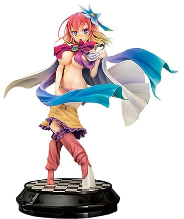 Jilijia No Game No Life statyett Stephanie Dola/Shiro figur PVC modell staty skrivbordsprydnader heminredning
