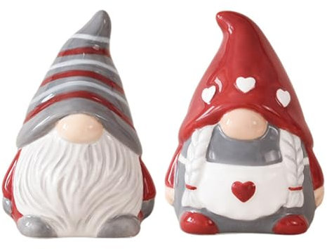 HOLIDYOYO 1Pair Gnome Ceramic Seasoning Bottle for Kitchen Decor Adorable Gnome Design Compact Spice Container Easy to Clean for Small Spaces