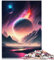 Puzzle für Erwachsene, 1000 Teile, Bergsee, Kosmos, Lernspiele, Heimdekorationspuzzle, 10,27 x 14,96 Zoll, für 14-Jährige