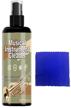 Detergente e Pulitore per Strumenti Musicali - Spray Detergente Per Flauto Da 120 Ml - con Salvietta per Manutenzione Tromba | per Valvole Tubi e Componenti in Metallo e Rame