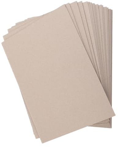 HEALLILY 20pcs 2.5mm A4 Grey Cardboard Book Binding Covers Heavyweight Craft Paper Sheets Thick Cardstock for Scrapbooking Album Making and Bookbinding Supplies