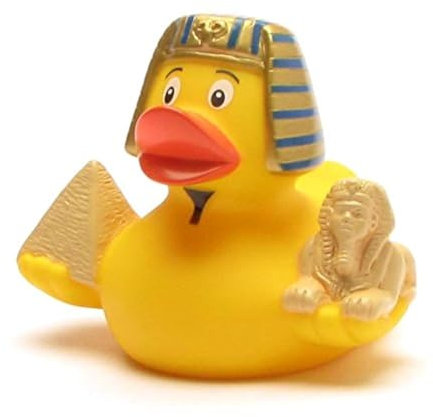 Duckshop I Badeente City Duck Ägypten I Quietscheente - L: 7,5 cm I inkl. Quietscheentchen-Schlüsselanhänger im Set I Geschenk für Ägypten Liebhaber I Präsent für Reise-Fans I Souvenir