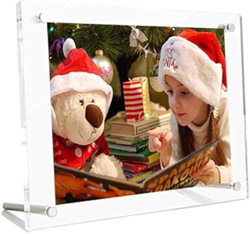 Bilderrahmen A4 29,7 x 21cm, Tabletop Desktop Wandbehang Fotorahmen Display Rahmen für die Dekoration von Dokumenten mit Zertifikatgrafiken aus klarem Acryl