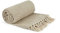 Emma Barclay Herringbone - Recycled Cotton Patterned Chair Sofa Setee Bed Throw Over Blanket in Natural - 50x60 (127x152cm)