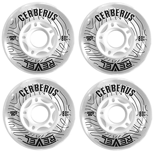 Alkali Revel Clear Indoor Soft 76A Roller Inline Hockey Wheels (80mm)