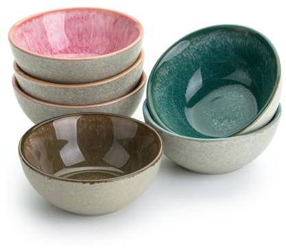 Brew To A Tea BTaT- Ceramic Dipping Bowls, 3.5 oz, 3.5 Inches, Soy Sauce Dish Ceramic, Small Serving Bowls for Side Dishes, Condiment, Sauces & Nuts, Chip-Resistant Dishwasher & Microwave Safe