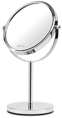 Girmi BE01 Kosmetikspiegel, doppelseitig, mit 360° Drehung, verchromt