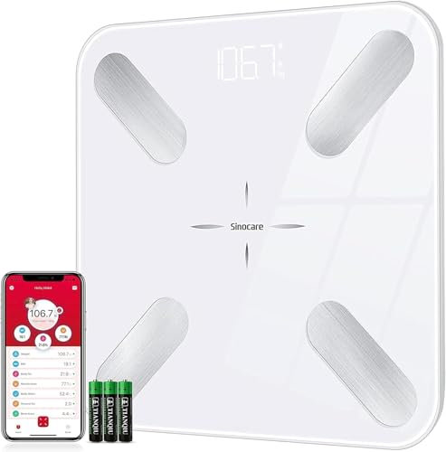 Bilancia pesapersone intelligente impedenziometrica, con calcolo BMI, composizione corporea, connessione bluetooth, compatibile con app iOS e Android. Portata 180kg, precisione 0,1kg