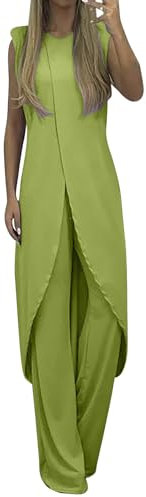 HOOUDO Lounge Wear Sets for Women UK Summer Two Piece Outfit Pullover Top and Wide Leg Pants Tracksuits Cotton Homewear Active Activewear Loose Leisure Suits Daily Deals