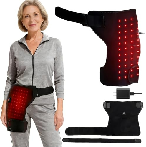 Hip Massager with Red Light and Heat - 2026 New Hips Warmth Heating Pad with 3 Levels, Adjustable Infrared Light Belt for Relaxation and Comfort, Gift for Men Women
