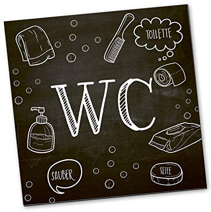 Logbuch-Verlag Señal de inodoro unisex para hombres y mujeres, cuadrado, 14 cm, aluminio autoadhesivo