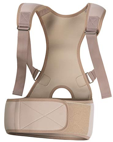 VITALmaxx Ryggkorrigerare L/XL-kräm | justerbara remmar | mjukt och flexibelt material för en bekväm bärkomfort | för kortsiktigt stöd för kroppshållning