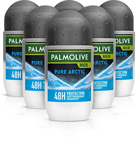 Palmolive Deodorante Roll-On Sexpack, For Men Pure Arctic Anti-Perspirant Senza alcool, 50 ml in confezione da 6