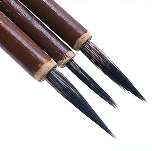 CENPEK Chinesische Kalligraphie-Pinsel, Schreibpinsel, Kanji, Sumi, Zeichnen, Aquarellpinsel, 3 Stück