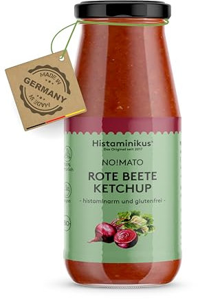 Histaminikus Rote Beete Ketchup 276 ml - vegane Tomatensauce aus roter Beete - Premium Tomatenketchup - histaminarme Sauce - Ketchup ohne Zuckerzusatz, Farb- & Konservierungsstoffe - Made in Germany