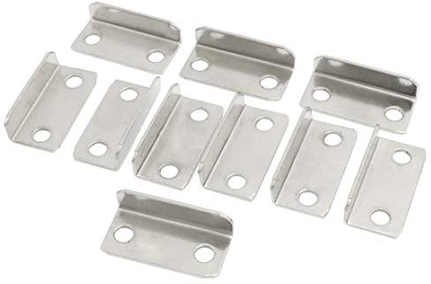 Fegtrty Lot de 10 gâches en métal argenté pour tiroir à angle droit