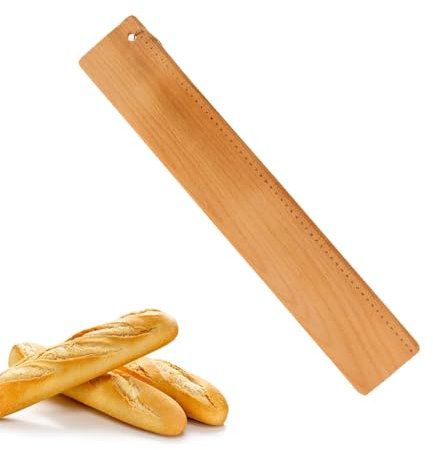 Tabla de voltear pan, sartén de madera para baguette, cáscara de transferencia de baguette, accesorios para hornear, madera maciza ligera para pan francés, galletas, pizza, pasteles, masa para