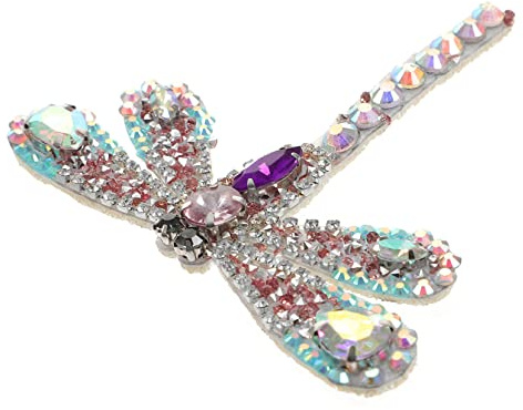 TINEASUR Decorazione Strass Rosa da Cucire per Vestiti e Cappelli, Accessorio per Abbigliamento Adesivo Termoadesivo Facile da Usare, per Borse e Cappelli