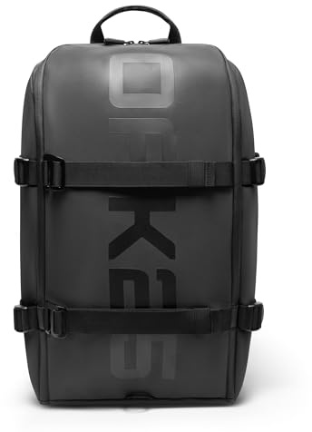 OAK25 Zaino Grande da Uomo & Donna Nero - Luminite Daybag - Zaino Riflettente per Bicicletta e Lavoro - Con Scomparto per Laptop - Idrorepellente